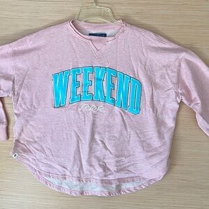 Simply southern weekend crop sweatshirt pink xxl